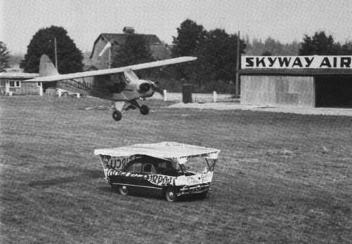 Pilot Peter Deck landing his Cub at the “world’s smallest airport”. Photo credit: Chilliwack Museum. Image taken at Langley airport.